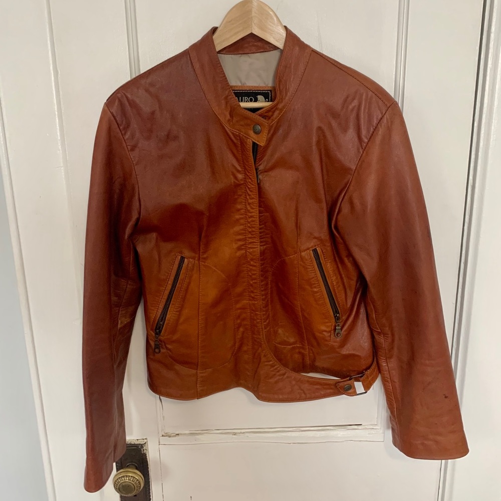 Cognac Leather Jacket from Argentina